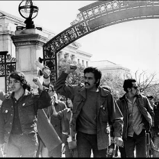 Protesters: Revolution, The Berkeley. “The TWLF Marching on Sproul Plaza,” The Berkeley Revolution A digital archive of the East Bay's transformation in the late-1960s & 1970s, June 17, 2017, as found in the Ethnic Studies Library, University of California, Berkeley. Marching on Sproul, 1969, CES ARC 2015/1, Location 1:69 TWLF box 1 Folder 69